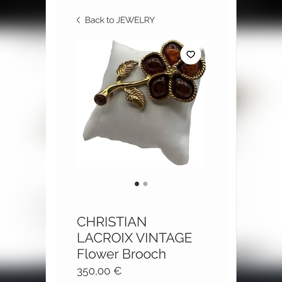 Vintage Christian LaCroix Flower Brooch - Picture 3 of 15